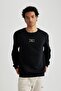 Crew Neck Printed Regular Fit Sweatshirt - A7462ax23au - 5