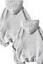 2-Piece Fire And Water Sweatshirt - Gray Printed Oversize Sweatshirt Hooded - 2
