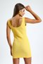 Women's Yellow U-Neck Mini Camisole Dress - 7