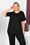 Plus Size Comfort Model 2-Piece Set with Elastic Waist Trousers Tunic T-Shirt Double Top-Bottom Set - 8