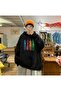 Demon Slayer Poster Printed Black Unisex Oversize Hooded Sweatshirt