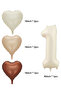 Cream Number Balloon Foil Heart Brown Shades Welcome Set - 2