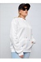 Unisex WHITE PRINTED HOODED Oversize Sweatshirt - 2