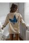 3-Ply Combed Cotton Butterfly Printed Oversize Sweat - 5
