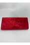 Red Velvet Marbled Stone Evening Bag - 3