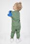 Baby Boy & Child Two Thread Fabric Medium Thickness Knitted Basic Bottom Top Tracksuit Set - 2