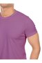 Men's Lilac Crew Neck Standard 100% Cotton Men's Basic T-Shirt - 5