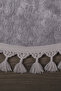 Nova Gray Round 100x100 Cm Pompom Fringed Non-Slip Base Machine Washable Bath Mat - 2