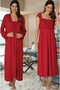 Effortt Cherry Pajama Maternity Nightgown Set 2302