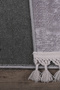 Nova Gray 60x100 + 50x60 cm 2-Piece Cornered Pompom Fringed Bathroom Rug Non-Slip Washable Mat Set - 4