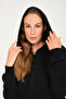 Unprinted Unisex Black Pocket Hooded Zipper Sweatshirt Cardigan - 2