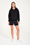 Unprinted Unisex Black Pocket Hooded Zipper Sweatshirt Cardigan