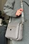 Gray Color 5 Compartment Women's Shoulder Bag 29cm 20 cm 10 cm 2068