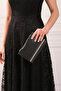 Black CupraSimli Women's Evening Dress Portfolio Bag - 3