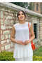 Skirt Pleated Zero Sleeve Short Underwear 2637 Ecru - 3