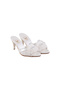 Open Slippers Evening Dress with Jewelled Buckle Feather Band - 2