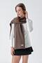Women's Melange Soft Button Scarf Brown 23W506
