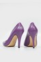 WOMEN'S PURPLE GENUINE LEATHER NUMBER 35-40 HEELED STILETTO SHOES - 4