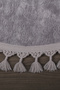 Nova Gray Round 120x120 Cm Pompom Fringed Non-Slip Base Machine Washable Bath Mat - 2
