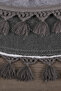 Nova Anthracite Round 100x100 Cm Pompom Fringed Non-Slip Base Machine Washable Bath Mat - 4