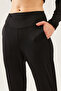 Women's Black High Waist Pocket Elastic Waist Flexible Jogger Pants - 3