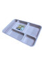5 Compartment Plastic Table D'hote Breakfast Food Picnic Serving Plate Pink 21x31x3,3h Cm Hh - 3
