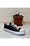 554 Black-White Short Unisex Sneaker Linen Sports Shoes - 5
