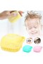 Silicone Exfoliating Shower Brush with Shampoo Tank Bathroom Shower Pouch Massage Brush with Soap Gel Tank - 2