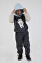 Boy's Two Thread Fabric Thick Rose Gold Knitted Basic Oversize Hooded Top and Bottom Tracksuit Set - 4
