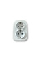 2-Piece Grounded Socket Flush Mounted Double Socket - 2