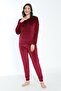 Women's Winter Sleep More Written Soft Velvet Pajama Set - 3