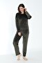 Women's Winter Dreamer Written Soft Velvet Pajama Set - 4