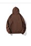Unisex Beige The Happiest Printed Hooded Sweatshirt - 2