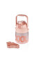 1000ml Single Lid Motivational Water Bottle Softtouch with Straw and Carrying Strap