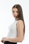 Women's White Sleeveless Turtleneck Bodysuit - 3