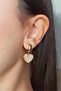 Women's Vip Series Baguette Zircon Stone Dangle Heart Model Clip-on Set of 2 Earrings - 2
