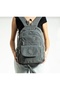 Mega Large Size Multi-Compartment Gray Lined Durable School Backpack - 8