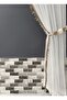 2 Wings Background Curtain Mink Tasseled Floral 2 Wings Tulle Background Curtain - 5