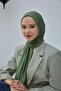 green color combed cotton shawl - 6