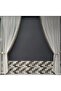 2 Wings Background Curtain Mink Tasseled Floral 2 Wings Tulle Background Curtain - 2