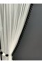 2 Wings Background Curtain Black Tufted Floral 2 Wings Tulle Background Curtain - 8