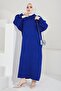 Mina Balloon Sleeve Knitwear Hijab Dress - Cobalt Blue