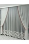 Sheer Curtain and Drapery Curtain Tasseled Drapery Curtain Set - 3