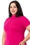 Large Size Half Fisherman Short Sleeve Viscose Fuchsia Body - 4