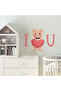 I love You Teddy Bear Sticker Wall Sticker 40x20 CM - 2