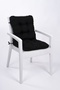 Neva Pofidik Black Backrest Chair Cushion with Special Stitched Laces, 44X88 cm