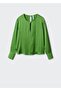Slit Satin Blouse - 3