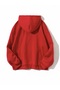 Brooklyn Printed Unisex Double Cobalt Blue-Red Hooded Oversize Sweatshirt Hoodie - 4