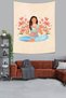Meditation In Flowers Stain Resistant Fabric Wall Cover Wall Carpet Tapestry - 2