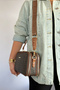 S4 Medium Size Daily 5-Compartment Crossbody Women's Shoulder Bag 2053 Coffee Brown Combination - 4